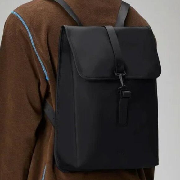 NEW Rains Waterproof Rucksack RFID Minimalist Backpack Unisex NWT Black ⭐️⭐️⭐️⭐️ main image 11